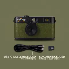 CAMPSNAP - Cámara 8MP - - Estilo Vintage - 2000 Fotos - Recargable USB-C - Fácil de Usar