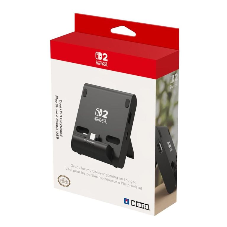 BASE DE CARGA DUAL USB LICENCIADA PARA NINTENDO SWITCH 2 PLAYSTAND