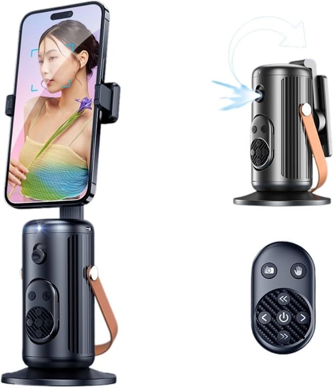 Trípode Inteligente Seguimiento Facial Automático 360° Color Negro