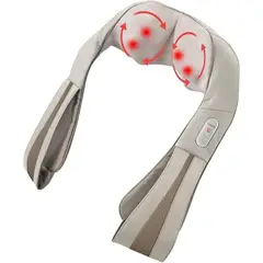 HOMEDICS - Masajeador Shiatsu Deluxe con Calor, Función Reversible y Adaptadores para Hogar y Auto