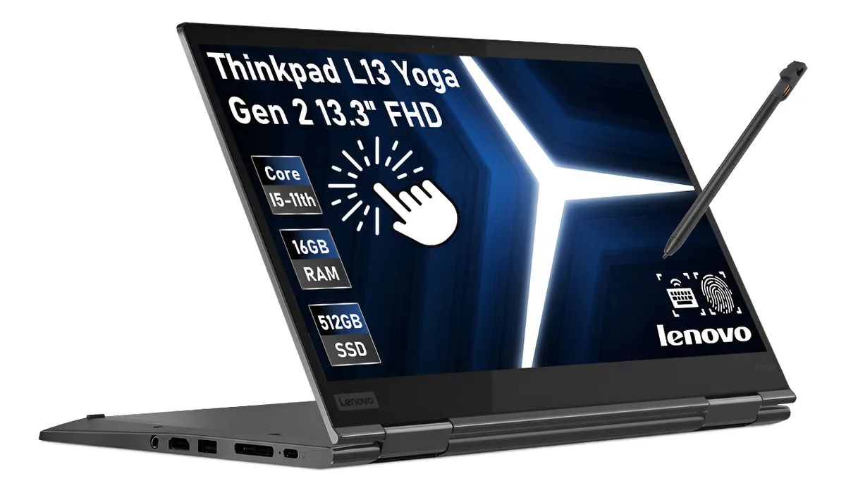 Thinkpad L13 Yoga Gen 2 Core I5 11th 16gb Ram 512gb Ssd Negro (Reacondicionado)