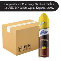 WHITE - Limpiador de Madera Pack x 12 UND Mr Spray Espuma 380ml