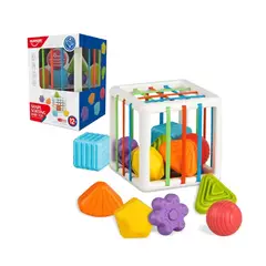 HUANGER - Juguete Cubo con Liga para Estimulación Para Bebés Piezas Multicolor