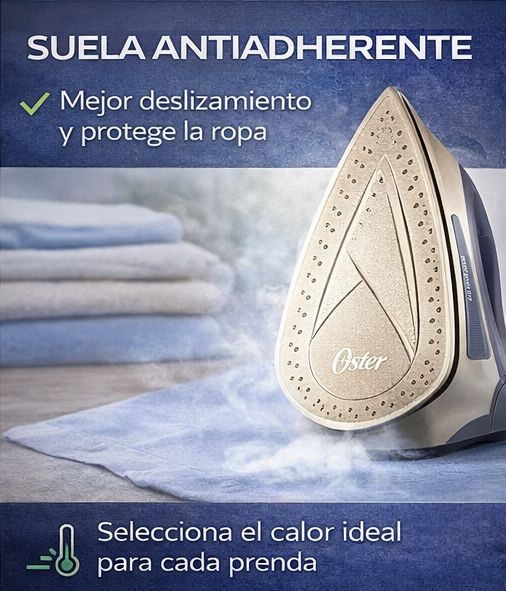 Plancha a Vapor GCSTBS5001 1400W Compacta Antiadherente con Control de Temperatura