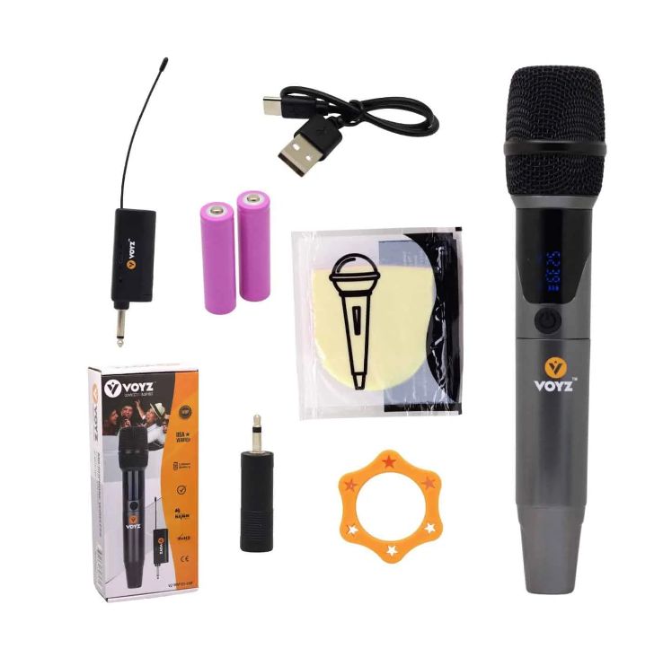 Micrófono UHF Inalámbrico Recargable VZ-WM101-UHF VOYZ