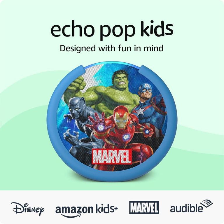 PARLANTE INTELIGENTE ECHO POP KIDS CONTROL DE VOZ ALEXA MARVEL