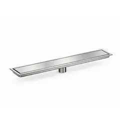 DECOR - Sumidero Reversible de ducha Acero Inoxidable SS304 10x50cm con perfil