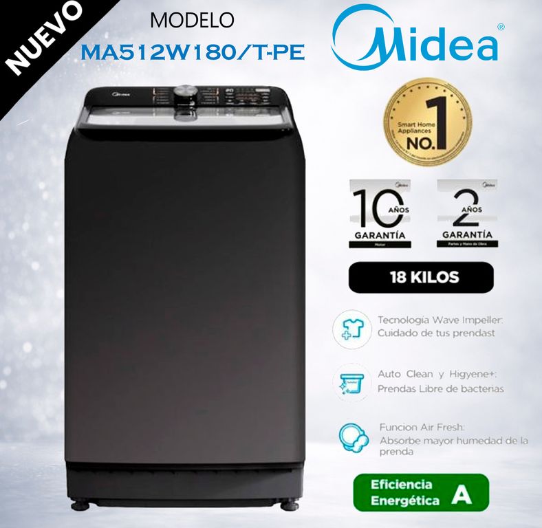 MA512W180T-PE - Lavadora Automática Carga Superior 18Kg Titanium