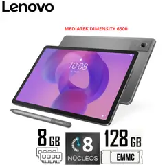 LENOVO - TABLET IDEA TAB MEDIATEK DIMENSITY 6300 128GB 8GB DDR4 RAM 11 2.5K Incluye Pen ZAFR0928US