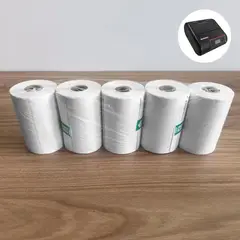 KALIPEL - Pack 5 Rollos 270 Etiquetas Térmicas Adhesivas 70x40mm Calidad Premium