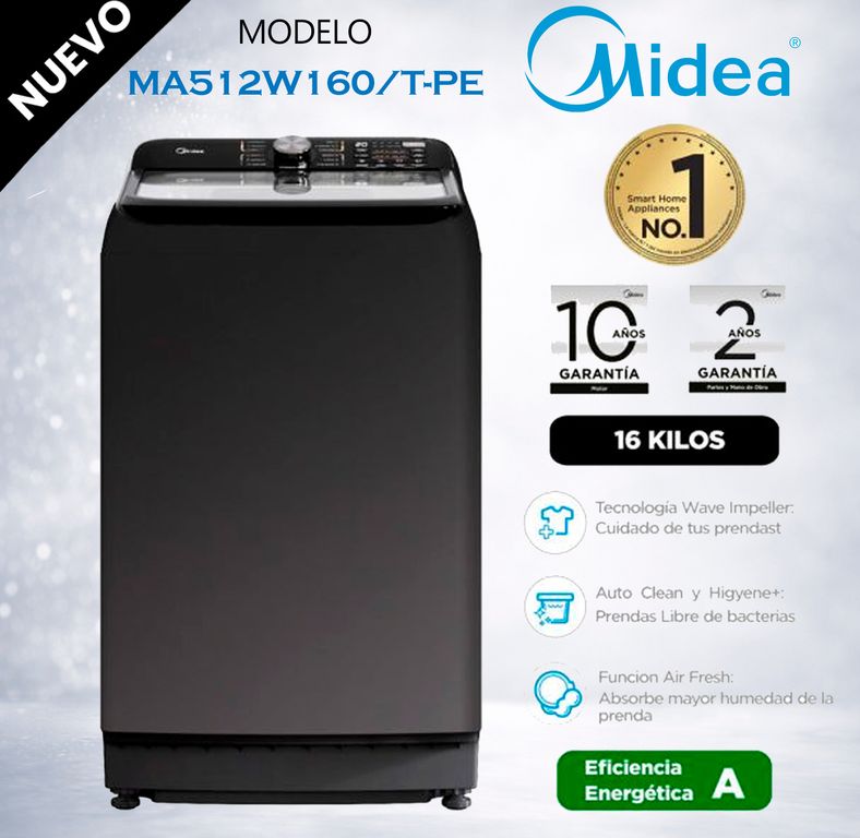 MA512W160T-PE - Lavadora Automática Carga Superior 16Kg Titanium
