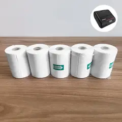 KALIPEL - Pack 5 Rollos 270 Etiquetas Térmicas Adhesivas 60x40mm Calidad Premium