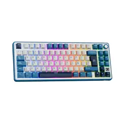 ROYAL KLUDGE - Teclado RK X87 Wireless 75% Blue Switch Creamy
