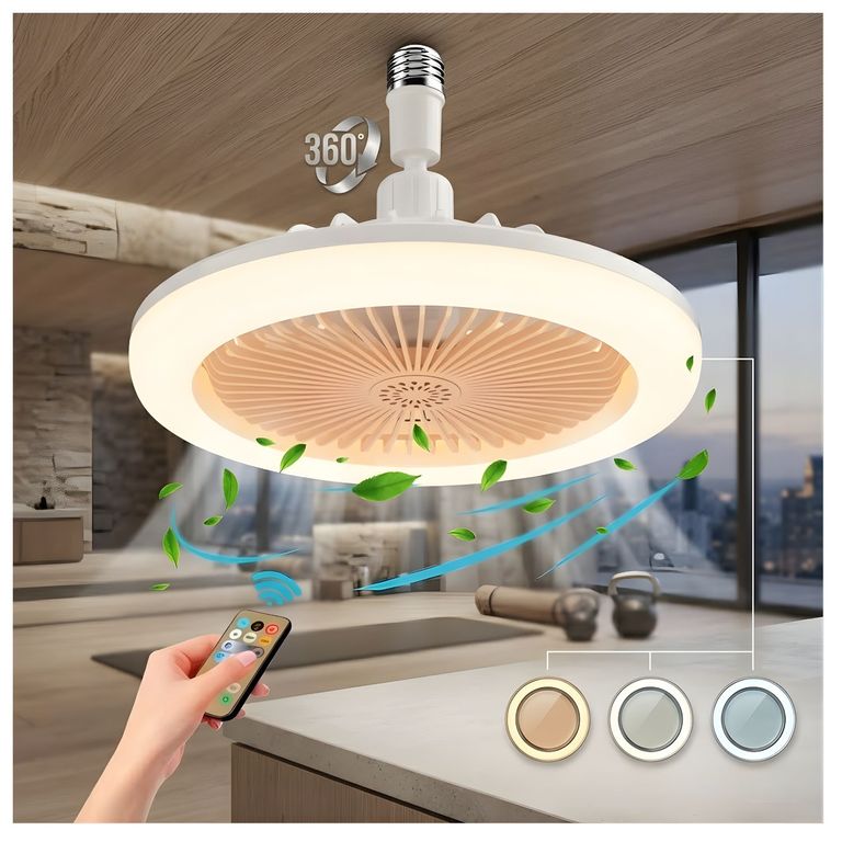 FOCO VENTILADOR DE TECHO CON CONTROL