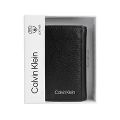 CALVIN KLEIN - BILLETERA HOMBRE CUERO NEGRO