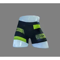 GENERICO - Boxer Microfibra Caballerto Ropa Interior Hombres Talla S Negro Verde Diseño RAYAS GRUESA Dealcoba