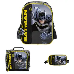 CHILDRENS CLUB - Set de Mochila escolar x3 piezas - Batman