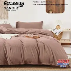 GOLDSUN - JUEGO DE SÁBANAS ELASTICAS 4 PIEZAS 2 PLAZAS Y MEDIA