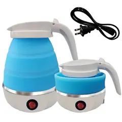 GENERICO - Hervidor Eléctrico Plegable de Silicona, Hervidor de Agua Portátil de Viaje con Apagado Automático