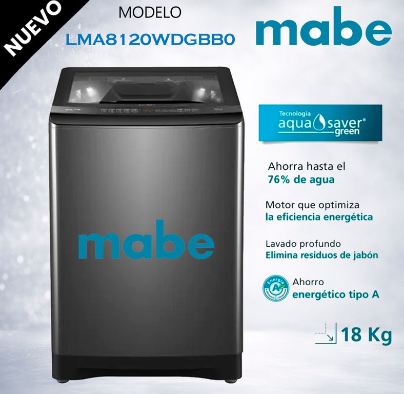 Lavadora 18KG Direct Motion Automática LMA8120WDGBB0 Diamond Gray