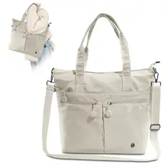 KELLER - Bolso Cartera Impermeable con Múltiples Bolsillos Beige Y40