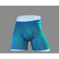GENERICO - Boxer LARGO Microfibra Caballerto Ropa Interior Hombre Talla M RAYAS Delgadas TURQUEZ Dealcoba