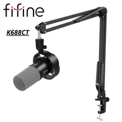 FIFINE - Micrófono K688CT BLACK Dinámico con Brazo
