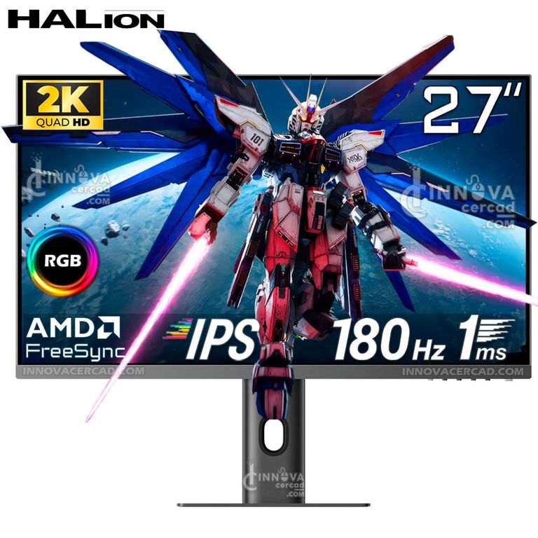 Monitor Gamer 27 IPS, 180HZ, 1ms, 2K,QHD 2560 x 1440 FreeSync Pivot