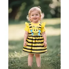 ARELYS - Vestido Niña Abejita 1 a 2 años + Vincha