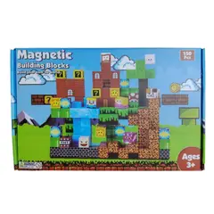GENERICO - Cubos Magnéticos de Construcción 150 Pzs Tipo Minecraft Mundo Mario Bros 3D