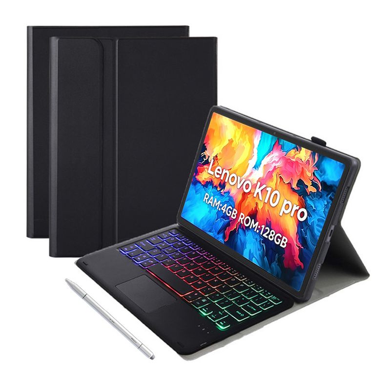 Tablet Pad K10 Pro 4+128G 10.6“ 2KLCD MediaTek G80 7700MAh Gris+Negro luminsos teclado+Lápiz