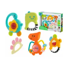 OEM - Sonajeros con Mordedor para Bebés HOLA - Forma de Dinosaurios