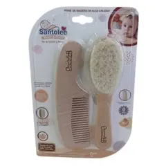 SANTOLEE - Set De Cepillo y Peine De Madera De Alta Calidad