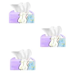 GENERICO - Pack x3 Paquetes con 60 pañuelos de algodón tissues Desechables