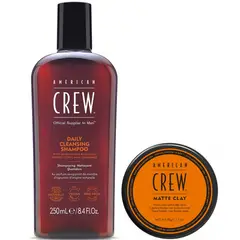 AMERICAN CREW - Daily Shampoo 250ml + Cera Matte Clay 85gr Men