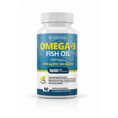 GENERICO - Omega 3 Fish Oil 3600mg Nutratonics 90 Capsulas sabor a Limon