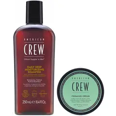 AMERICAN CREW - Shampoo Hidratante 250ml + Cera Forming Cream 85gr Men
