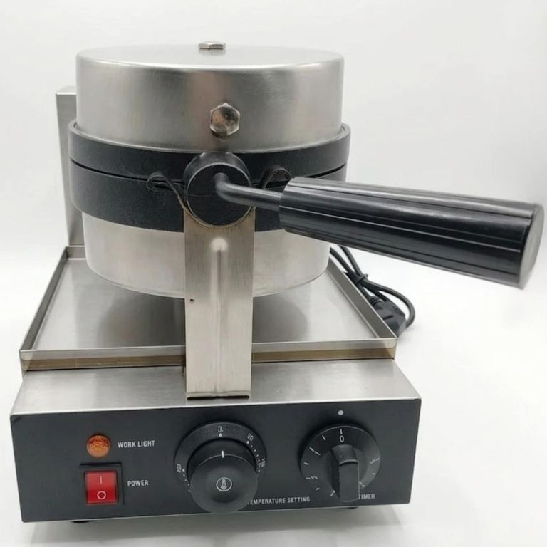 WAFLERA ELECTRICA REDONDO GIRATORIO DE 4 WAFLES DE USO COMERCIAL