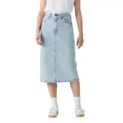LEVIS - Falda Mujer Hr Back Slit Skirt Celeste