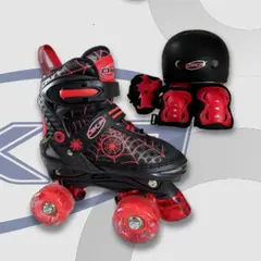 OKA - PATIN 4 RUEDAS ROJO CON NEGRO TALLA S Y M
