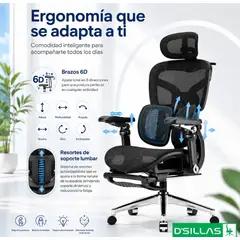 GENERICO - SILLA ERGONOMICA MARSHALL PREMIUM NEGRO