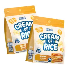 APPLIED NUTRITION - 2 x 1 - Crema de Arroz 1 Kg Cream of rice - Golden Syrup
