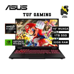 ASUS - LAPTOP TUF GAMING FA608UP-A16/AMD RYZEN 9 270/1TB SSD/ 32 GB / RTX 5070 8GB VIDEO/16 WUXGA