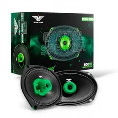 BLACK HAWK - Parlante Medio Rango Ovalado con Tweeter Incluido y luz led 6x9 Pulgadas 600W