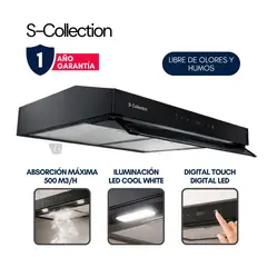 Sole - Campana Extractora Slim Black Touch Free S-Collection 60cm TURE18C0V2
