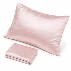 GENERICO - Set de 2 Fundas de Almohada de Satin Nude – Suaves, Antifrizz y Cuidado del Cabello
