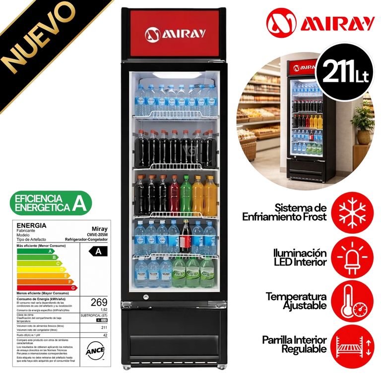 Conservadora Exhibidora CMVE-205M 211 L