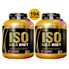 LEVEL PRO - ISOGOLDWHEY DE 3kg EN PACK 2 UND DE CHOCOLATE - PROTEÍNA ISOLATADA