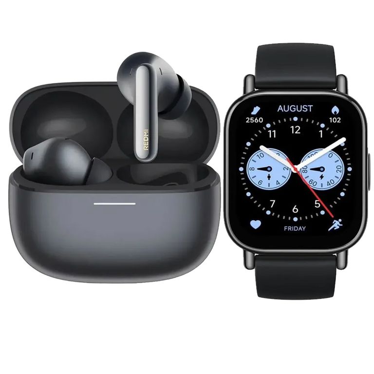 Audífonos Buds 8 Pro + Reloj Watch 5 Lite Kit Negro