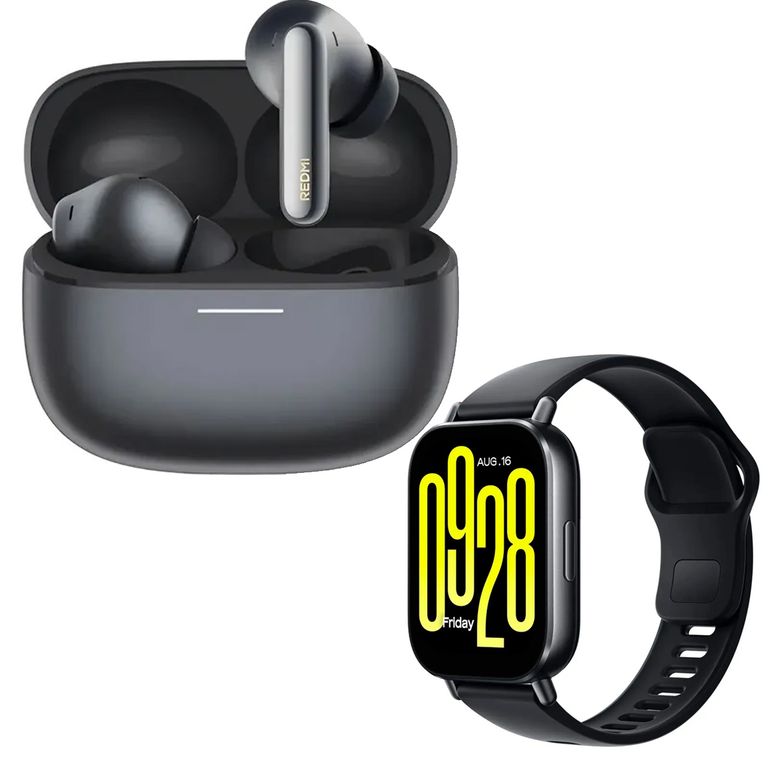Audífonos Buds 8 Pro + Reloj Watch 5 Active Kit Negro